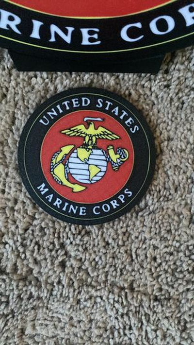 usmc coaster by svest1466 marin corps militaire 3d print model - Mito3D