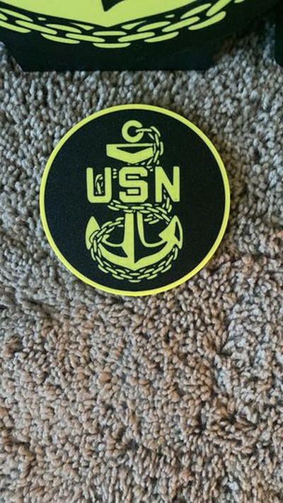 usn coaster by svest1466 navy military 3d print model - Mito3D