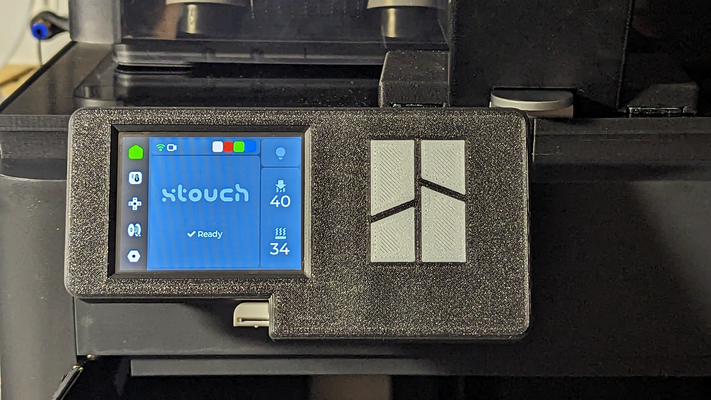 xtouch enclosure bambu lab p1p &p1s remixed by printingsolutionsinfo p1s mount ptouch p1pmod p1pmods p1 touch 3d print model - Mito3D