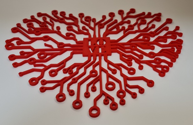 aşk duvar sanat olumsuz metin yeniden karıştırılmış by oyuncak ayı ocak sevgili 3d print model - Mito3D