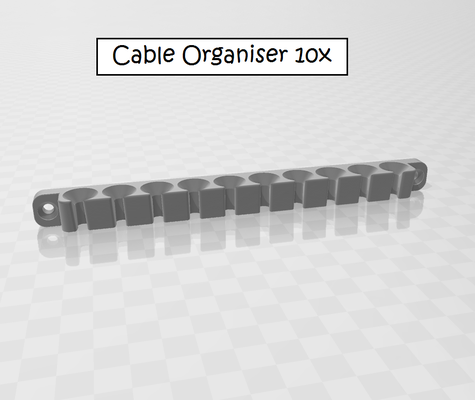 cabo organizador 10x kabel alça by bambam projeto gestão grampo halterung escrivaninha 3d print model - Mito3D