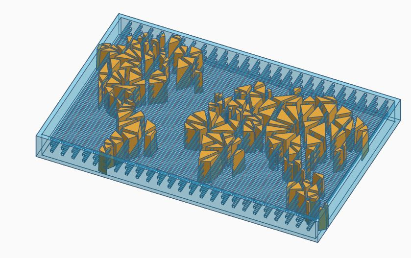 fragmenté carte art pont stress tester a1 mini + remixé by ollestore fragment flottant monde test 3D print model - Mito3D