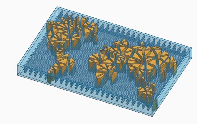 fragmenté carte art pont stress tester a1 mini + remixé by ollestore fragment flottant monde test 3d print model - Mito3D