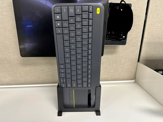 tastatur halter unterstützung dock stand logitech k400 k400+ by gregbeal magnetisch montieren vertikale 3d print model - Mito3D