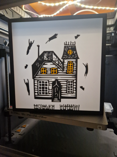 haunted house light box halloween by 3dgiftsbe kids horror 3d print model - Mito3D