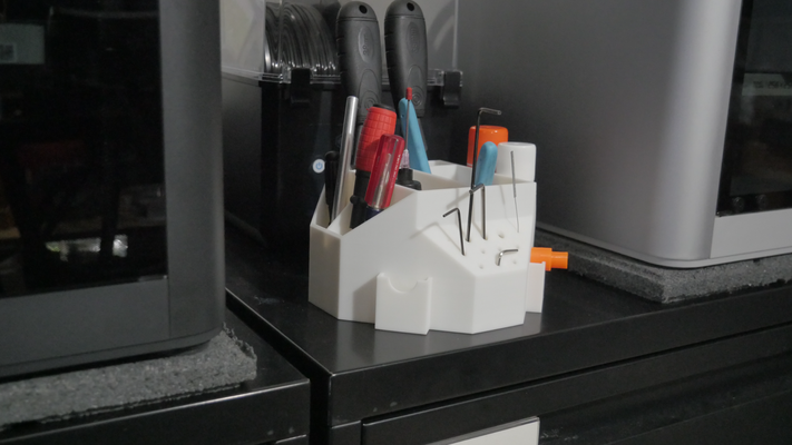 desktop printer organizer by v3 precision organizers toolcaddy desk accessories accessory 3d print model - Mito3D