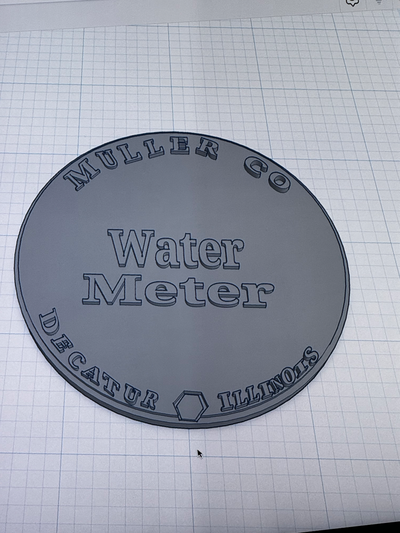 water meter cover by sick02ss coin scale 3d print model - Mito3D
