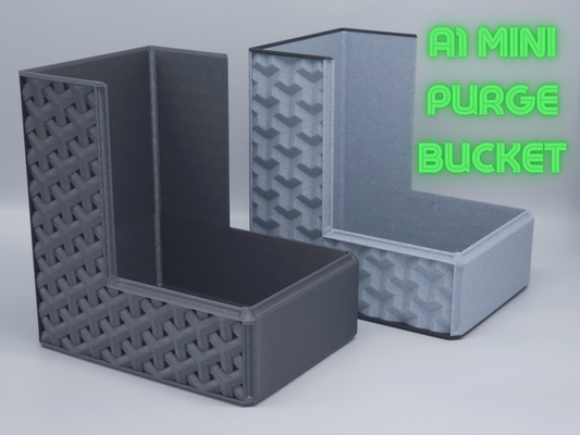 a1 mini elegant purge bucket by kardesdesign waste bin poop box chute combo 3d print model - Mito3D
