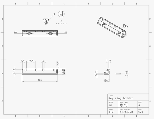 mauer montierbar schlüssel fang by stevooo wand montiert benutzerdefiniert design klein drucken ams amskompatibel 3d schnell zeichnung referenz hersteller schlüsselablage spaß original 3d print model - Mito3D