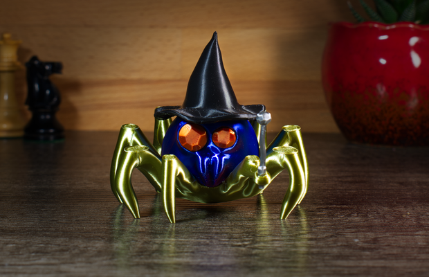 cute spider toy witch by oddplasticity creepy fun kids decoration collection game 3d print model - Mito3D