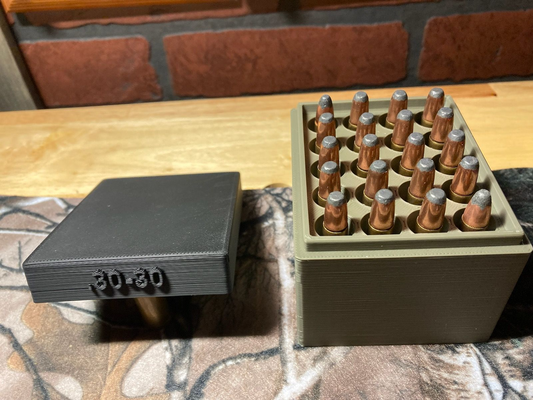 30-30 ammo case - 20 rounds by kickin hobby & diy sport outdoors ammunition box 3030 rifle hunting 3d print model - Mito3D