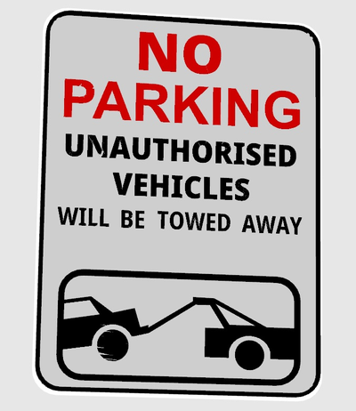 no parking signe by vozfrank art panneaux logos planche voiture panneau signalisation 3d print model - Mito3D