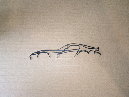 ausweichen viper silhouette by cruse2382 kunst 2d supersportwagen mauer 3d print model - Mito3D