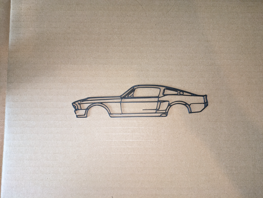mustang eleanor silhouette by cruse2382 kunst 2d musclecar wandkunst 3d print model - Mito3D