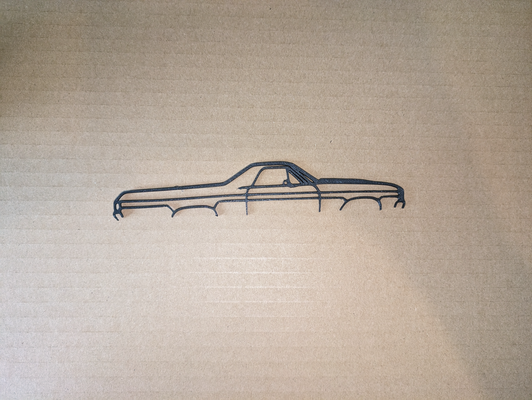 el camino silhouette by cruse2382 art 2d wall musclecar 3d print model - Mito3D