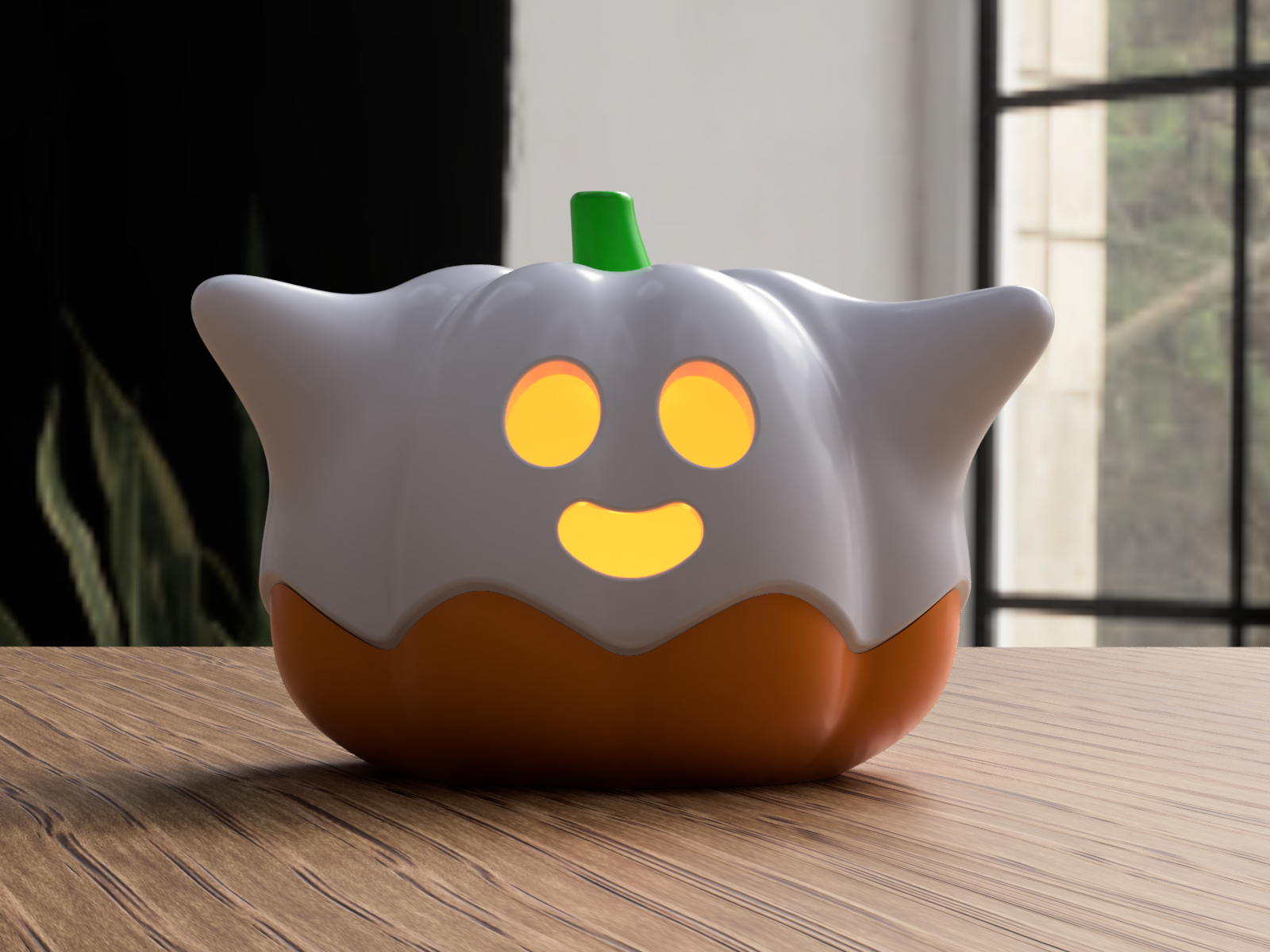 fantasma zucca remixato by sabredesign giocattoli giochi personaggi jackolantern jack lanterna spettrale tè luce tealight spaventoso halloween 3D print model - Mito3D