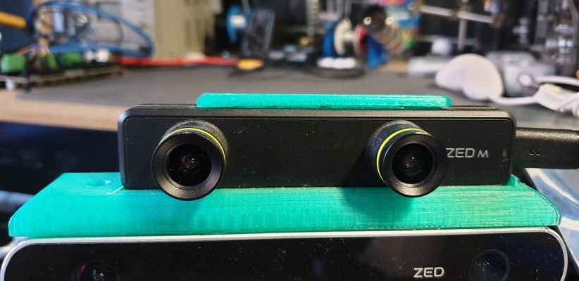 stereolabs zed mini holder by myzhar hobby & diy robotics 3dcamera case stereo stereoscopic zedmini 3d print model - Mito3D