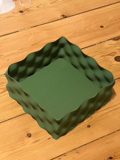wave storage box by krebsjasper household office parametric scalable storeagebox stackable grid 3d print model - Mito3D