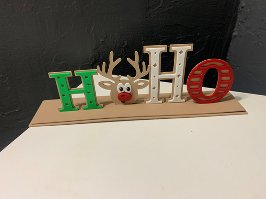 ho christmas decoration by lindnjoe art signs & logos christmassign sign 3d print model - Mito3D