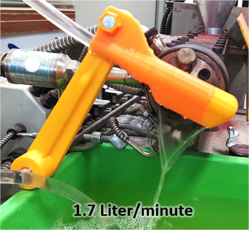 saupoudrage tête filament extrusion l'eau refroidissement by rémi rafael 3d imprimante accessoires arroseur eau froide jet d'eau 3D print model - Mito3D