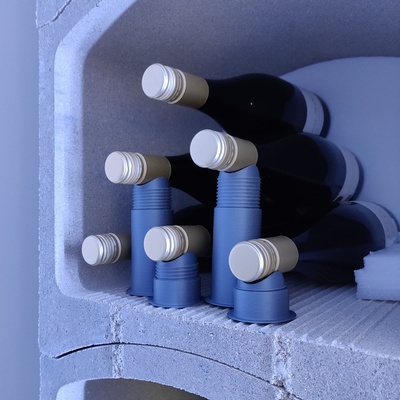 wein flasche halter unterstützung by timbrods haushalt haus modelle weinflasche 3d print model - Mito3D