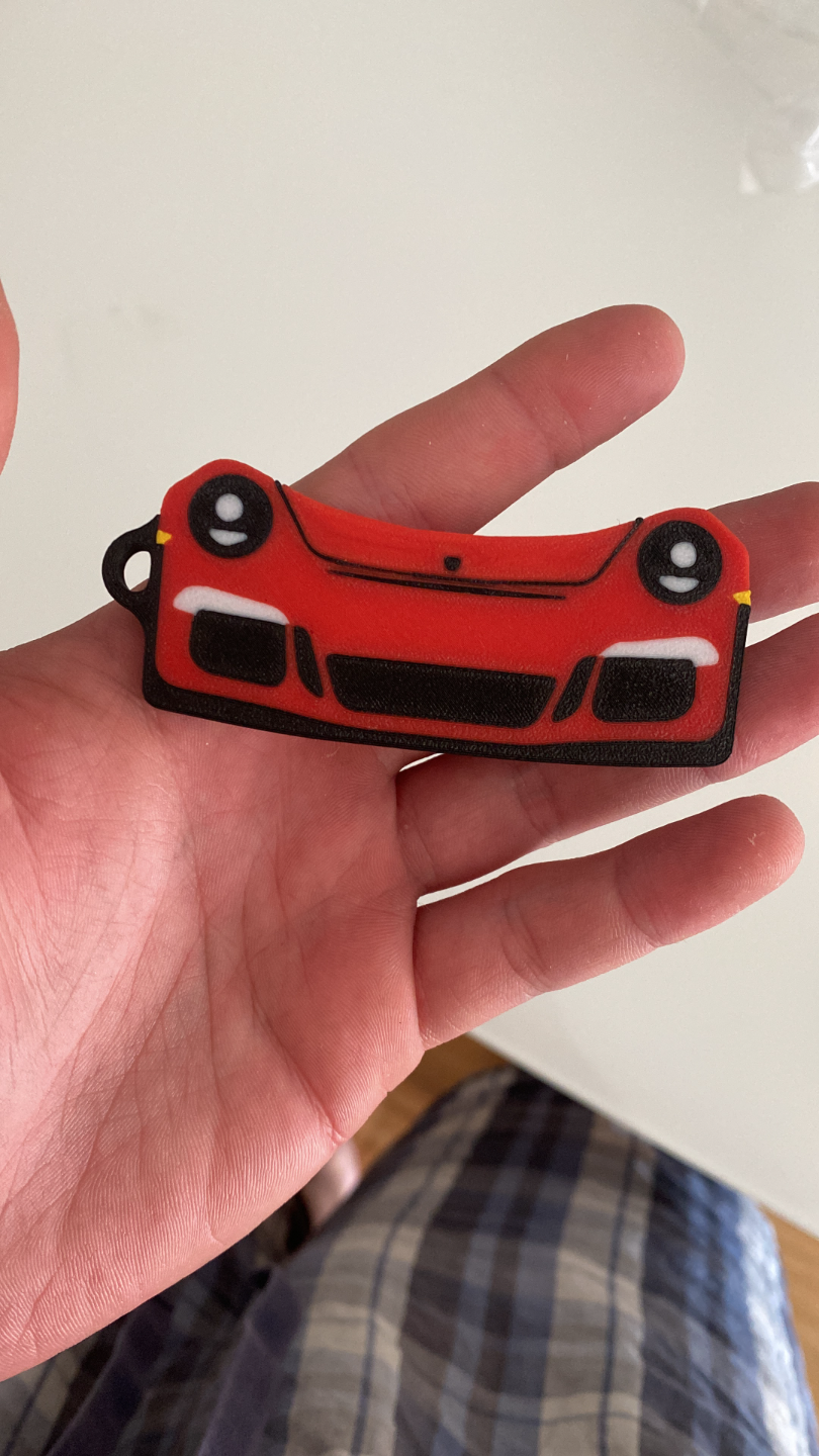 porsche 911 gt3rs keychain by maximilianzupanic art coin & badges cars 3D print model - Mito3D