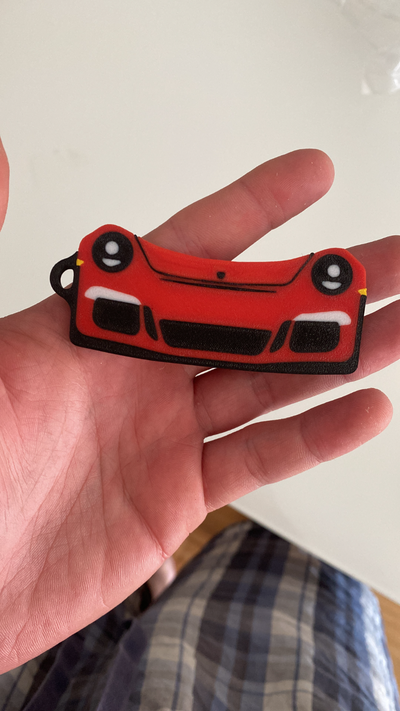porsche 911 gt3rs keychain by maximilianzupanic art coin & badges cars 3d print model - Mito3D