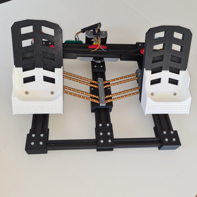 sim rudder pedals v1 by diy beyond 3d hobby & electronics fly fun dcs simulator printed joystick msfs game 3d print model - Mito3D