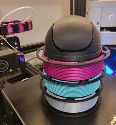 filamento spazzatura può bobina penna tazza remixato by rosa 3dp 3d stampante accessori porta cestino portamatite bacio scarti desktop 3d print model - Mito3D