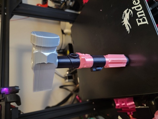 lighsaber hammer remixed by pink 3dp tools starwars lightsaber 3d print model - Mito3D