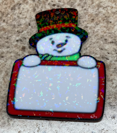 snowman gift tag by etribke art coin & badges holiday christmas 3d print model - Mito3D