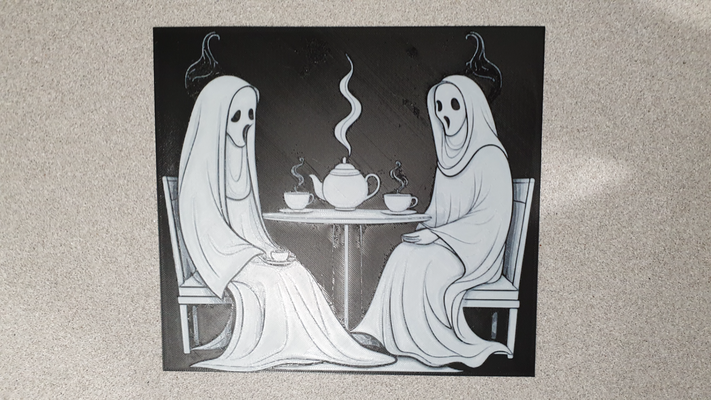 ghosts tea by hamstah household decor halloween 2023 art ghost hueforge 3d print model - Mito3D