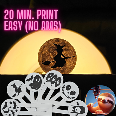 víspera santos litofano marcador conjunto of 5 + 1 by 3dsloth97 arte modelos bruja divertido fácil to impresión frio 3d print model - Mito3D