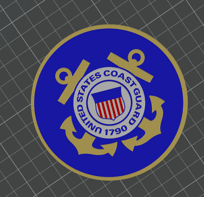 uscg portavasos by svest1466 arte señales logos us costa guardia militar sello 3D print model - Mito3D