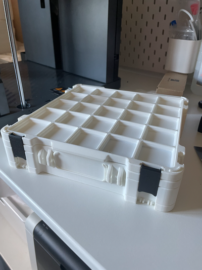 5x5 grillefinity boîte by pred remixé 9arr3tt outils organisateurs 3d print model - Mito3D