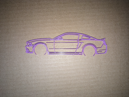 mustang gt gen 5 facelifting 2013 2014 silhouette by cruse2382 kunst 2d ford mauer 3d print model - Mito3D