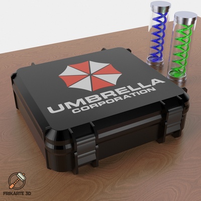 umbrella corporation tool box v1 remixed by frikarte3d tools organizers toolbox remix residentevil toolorganization umbrellacorp umbrellacorporation 3d print model - Mito3D