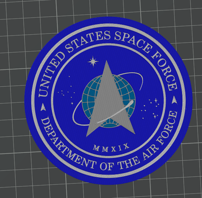 ussf coaster by svest1466 art signs & logos space force spaceforce military 3d print model - Mito3D