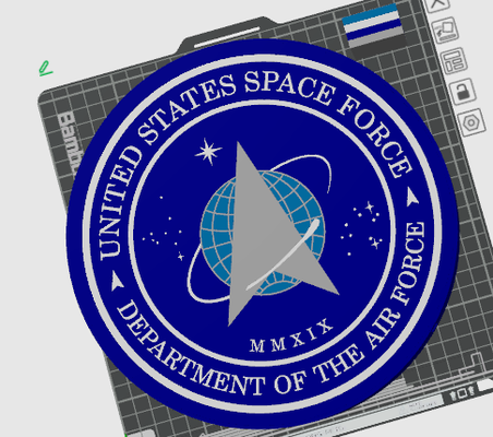 space force lightbox by svest1466 art signs & logos ussf spaceforce military 3d print model - Mito3D