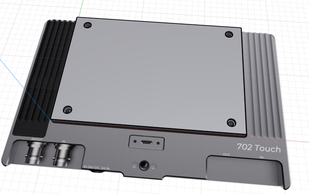 smallhd intelligent 7 moniteur plat plaque arrière by idofocus outils cine7 indie7 702 toucher caméra accessoire concentrer extracteur assistant gréement 3d print model - Mito3D