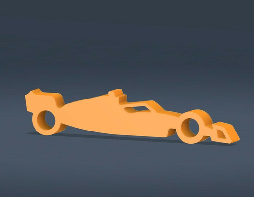 formel 1 2023 schlüsselbund by auftauchen 3d kunst 2d f1 formula1 rennauto autos 3d print model - Mito3D