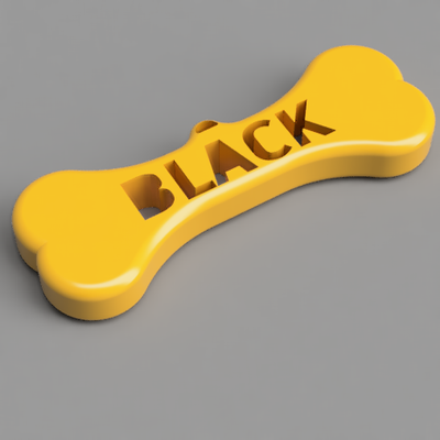 osso cane idtag by gabslacer domestico animali domestici animale id tag 3d print model - Mito3D
