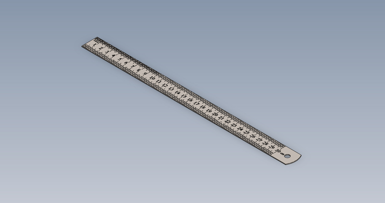 30cm righello by neugebauer rmn utensili misurare 3d print model - Mito3D