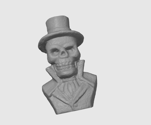víspera santos esqueleto tono chico by masonknittle arte esculturas 2023 escalofriante cráneo modelo sombrero copa 3d print model - Mito3D
