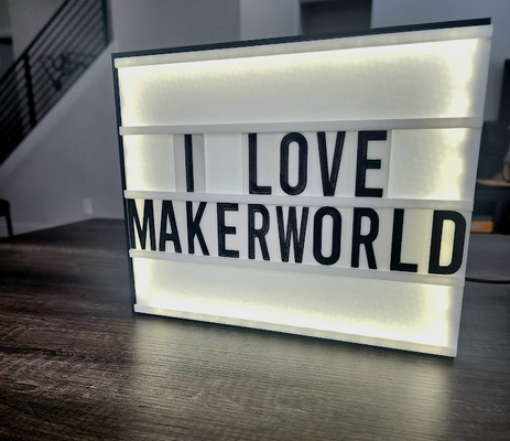 mini letters lightbox by diggle art signs & logos sign custom light cinema marquee box theater movie desk letterboard board 3d print model - Mito3D