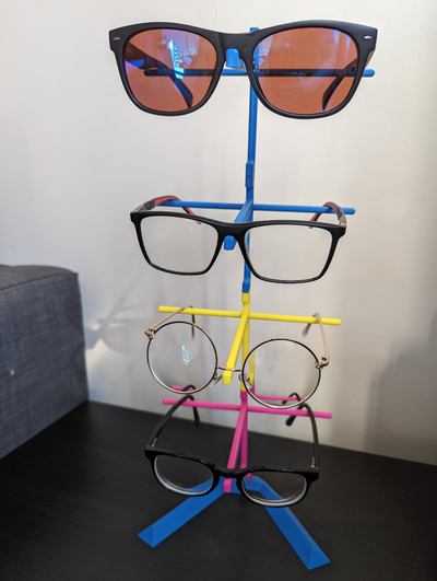 stackable glasses stand parametric by dankreynolds tools organizers 3d print model - Mito3D