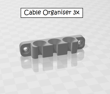 cabo organizador kabel alça 3x by bambam projeto casa escritório gestão halterung grampo escrivaninha usb braçadeira 3d print model - Mito3D
