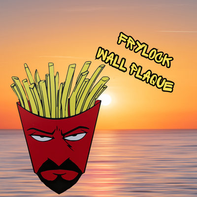 aqua teen hunger force frylock wall art by slicenextrude signs & logos athf plaque fan 3d print model - Mito3D