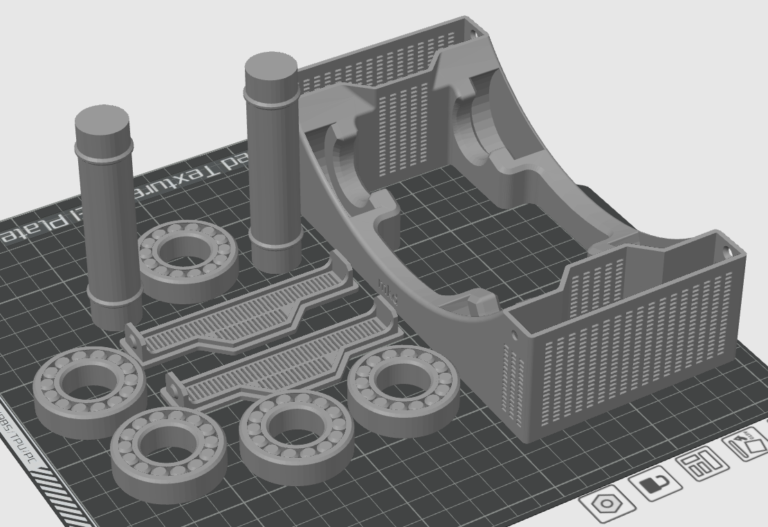 completamente stampabile essiccante contenitore integrato bobina titolare supporto si adatta 5 8l scatola riso by mechanikendesigns 3d stampante accessori portabobina 3D print model - Mito3D