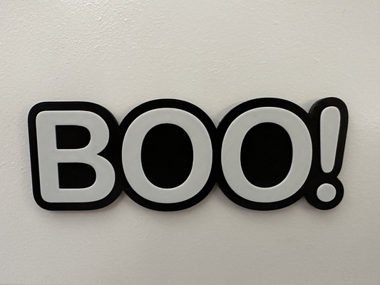 boo magnet halloween decoration by stevesdesigns art signs & logos 2023 decoartions 3d print model - Mito3D